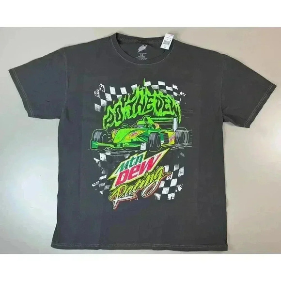 Mountain Dew Other - Mountain Dew Racing Men’s Large Vintage Wash Graphic T Shirt New with Tag Race